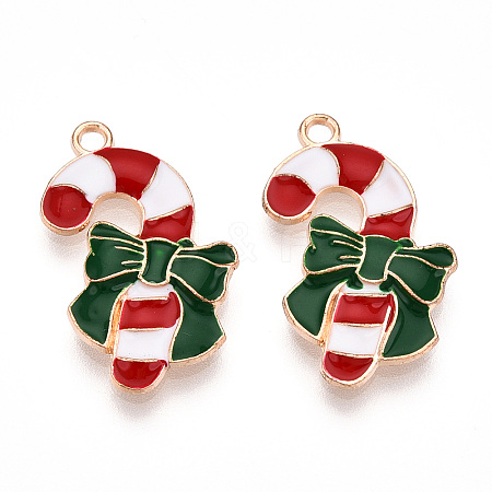 Christmas Theme Alloy Enamel Pendants ENAM-N056-403C-1