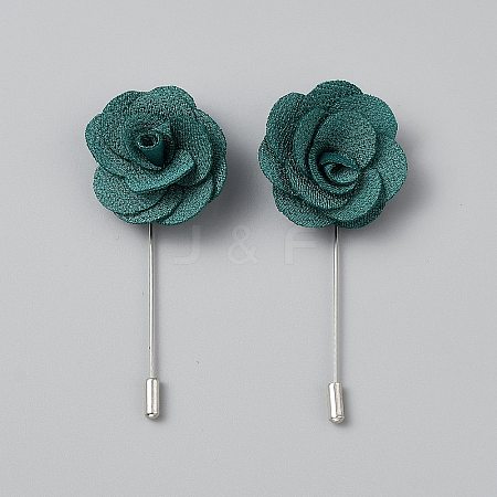 Flower Polyester Brooches JEWB-WH20006-01I-1