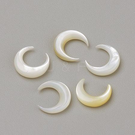Natural White Shell Mother of Pearl Shell Cabochons SHEL-S267-02B-1