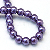 Baking Painted Pearlized Glass Pearl Round Bead Strands HY-Q003-10mm-59-4