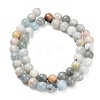 Natural Aquamarine Beads Strands G-F591-29A-8mm-03-3