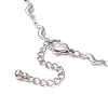 304 Stainless Steel Wave Link Chain Necklaces NJEW-JN05164-02-5