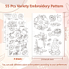 4 Sheets 11.6x8.2 Inch Stick and Stitch Embroidery Patterns DIY-WH0455-141-2