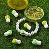 20Pcs 2 Colors Famille Rose Porcelain Beads PORC-CJ0001-15-6