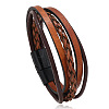 Retro Minimalist Leather Magnetic Clasp Bracelet for Men - Trendy European and American Style Jewelry ST2101929-2