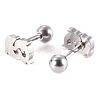 Tarnish Resistant 201 Stainless Steel Barbell Cartilage Earrings LS-EJEW-R147-02-3