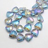 Electroplate Crystal Glass Triangle Beads Strands EGLA-F068B-06-2