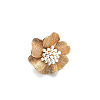 Exaggerated Alloy Imitation Pearl Flower Cuff Ring NZ1085-4