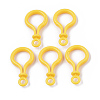 Opaque Solid Color Bulb Shaped Plastic Push Gate Snap Keychain Clasp Findings LS-KY-T021-01K-1