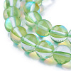 Synthetic Moonstone Beads Strands G-F143-6mm-12-3