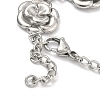 Stainless Steel Flower Link Chain Bracelets for Women BJEW-A033-03P-3