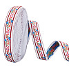 11 Yards Polycotton(Polyester Cotton) Embroidery Flower Ribbon OCOR-GA0001-98B-1