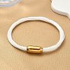 304 Stainless Steel with Polyester Metallic Cord Bracelets for Women BJEW-Z145-01G-32-1
