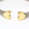 304 Stainless Steel Mesh Bangles BJEW-N225-34-3