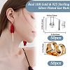 100Pcs 2 Colors Brass Friction Ear Nuts KK-BBC0028-59-2