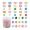 800Pcs 8 Style Transparent Acrylic Beads TACR-FW0001-05-1