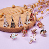 24Pcs 12 Style Zinc Alloy Enamel Pendants ENAM-TA0001-24-11