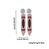 Back to School Acrylic Dangle Stud Earrings FS-WGAA197-06-1