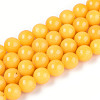 Dyed Natural Mashan Jade Round Beads Strands G-T139-8mm-67A-1