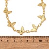 304 Stainless Steel Butterfly Link Chain Necklaces for Women NJEW-G178-16G-5