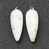 Natural Howlite Pointed Pendants G-F705-01M-P-2