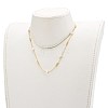 Heart Glass Beaded Chain Necklaces NJEW-JN03394-4