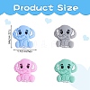 12Pcs 4 Styles Elephant Silicone Focal Beads JX663A-2