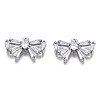Brass Inlaid Clear Cubic Zirconia Charms ZIRC-S069-011P-1