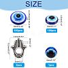 202Pcs Resin Evil Eye Cabochons CRES-NB0001-23-2