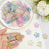 180Pcs 6 Colors Transparent Acrylic Bead Caps TACR-PA0001-08-3