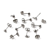 304 Stainless Steel Stud Earrings Findings LS-STAS-WH0029-44A-P-1