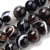 Natural Striped Agate/Banded Agate Beads Strands G-S259-04A-6mm-1