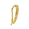 Rack Plating Brass Pave Cubic Zirconia Earring Hooks KK-O143-20G-2