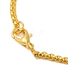 Angel Shape Rhinestone Pendant Necklace with Zinc Alloy Box Chains NJEW-G118-03G-4