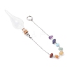 Teardrop Glass Cork Bottle Pointed Dowsing Pendulums HJEW-JM04492-4
