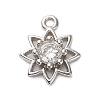 925 Sterling Silver Clear Cubic Zirconia 8-Pointed Star Charms STER-U009-06P-1