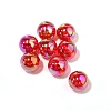 Iridescent Plating Acrylic Beads OACR-WH20001-01C-1