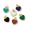 Natural Mixed Stone Heart Charms G-G977-05-2