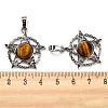 Natural Tiger Eye Pendants G-P517-01P-03-3