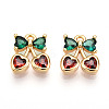 Brass Micro Pave Cubic Zirconia Charms KK-N261-94A-G-1