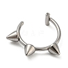 Non-Tarnish 304 Stainless Steel Cone Beaded Cuff Earrings AJEW-K037-02P-2