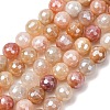Electroplated Natural Golden Silk Jade Beads Strands G-B191-A06-8mm-2
