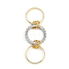 Brass Micro Pave Cubic Zirconia Finger Rings RJEW-D325-01PG-03-5