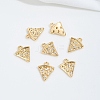 Brass Micro Pave Cubic Zirconia Charms KK-P337-03C-G-1