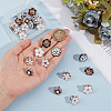 24Pcs 6 Styles Flower Resin Enamel Stethoscope Pendant Decorations HJEW-MA00020-3
