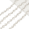 1 Yard Crystal Rhinestone Cup Chains with Plastic Pearl Beaded DIY-GA0005-72-1