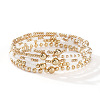 Gold Beaded Friendship Bracelet Set Handmade Stacking Jewelry for Women TB4137-10-1