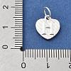 925 Sterling Silver Heart with Capital Letter Charms STER-S009-13H-S-3