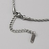 304 Stainless Steel Twist Rope Chain Necklaces STAS-WH0022-92D-2