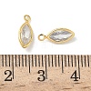Brass Micro Pave Cubic Zirconia Horse Eye Charms KK-Z136-32G-01-3